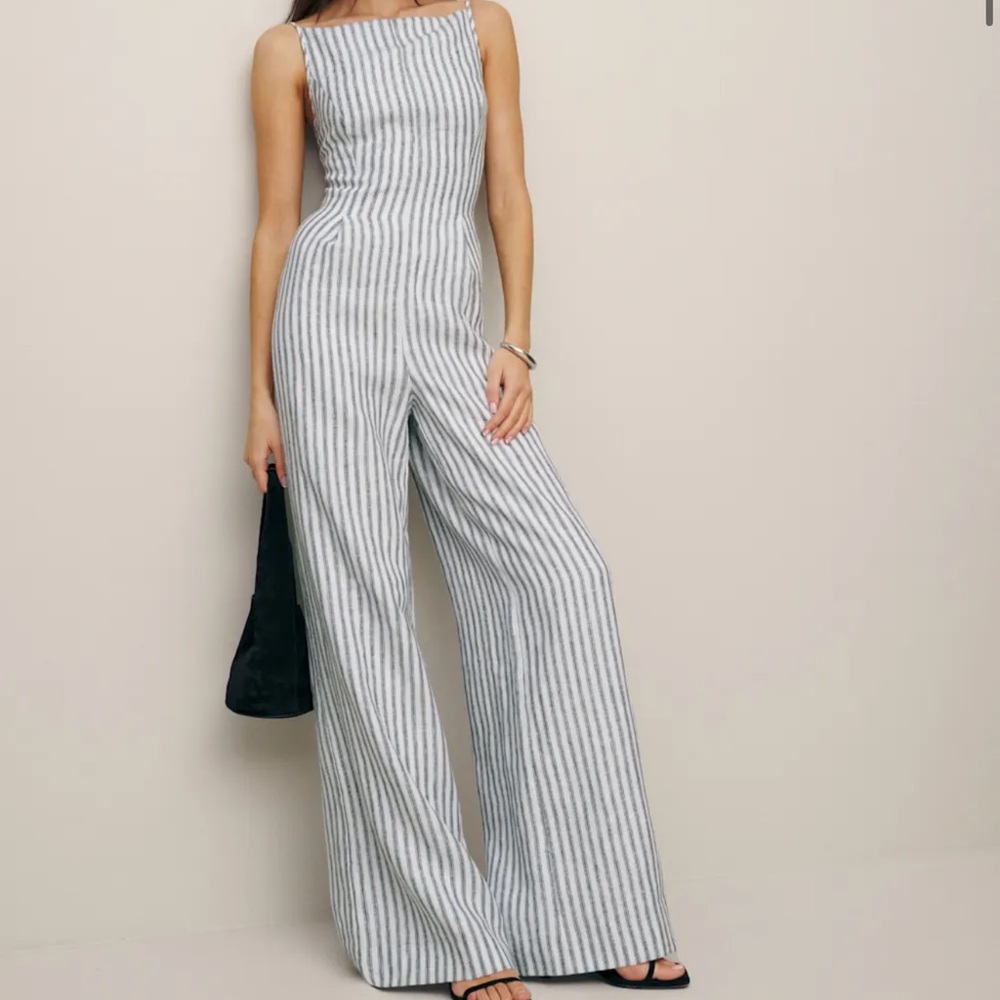 REFORMATION NEW CIARA LINEN JUMPSUIT
